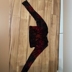 Kathmandu Red and Black Crop Top